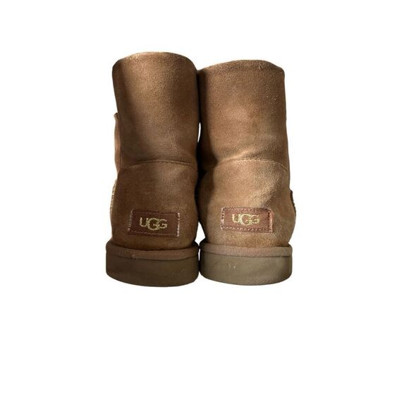 UGG Classic Gem Mini Bootie Boots Tan size 10 Suede - Picture 3 of 8
